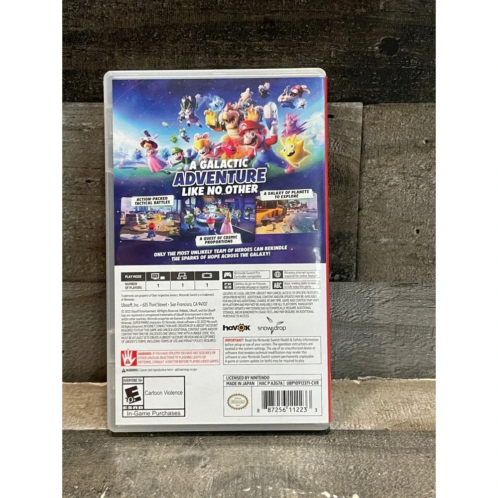 Mario + Rabbids Sparks of Hope Nintendo Switch Ubisoft Game HAC-P-A2G7A USA
